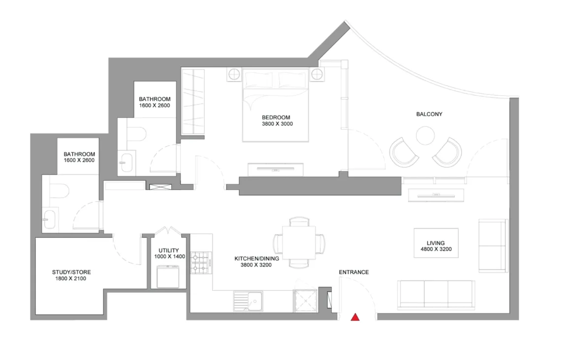 1.5 Bedroom Apartment (Type A)