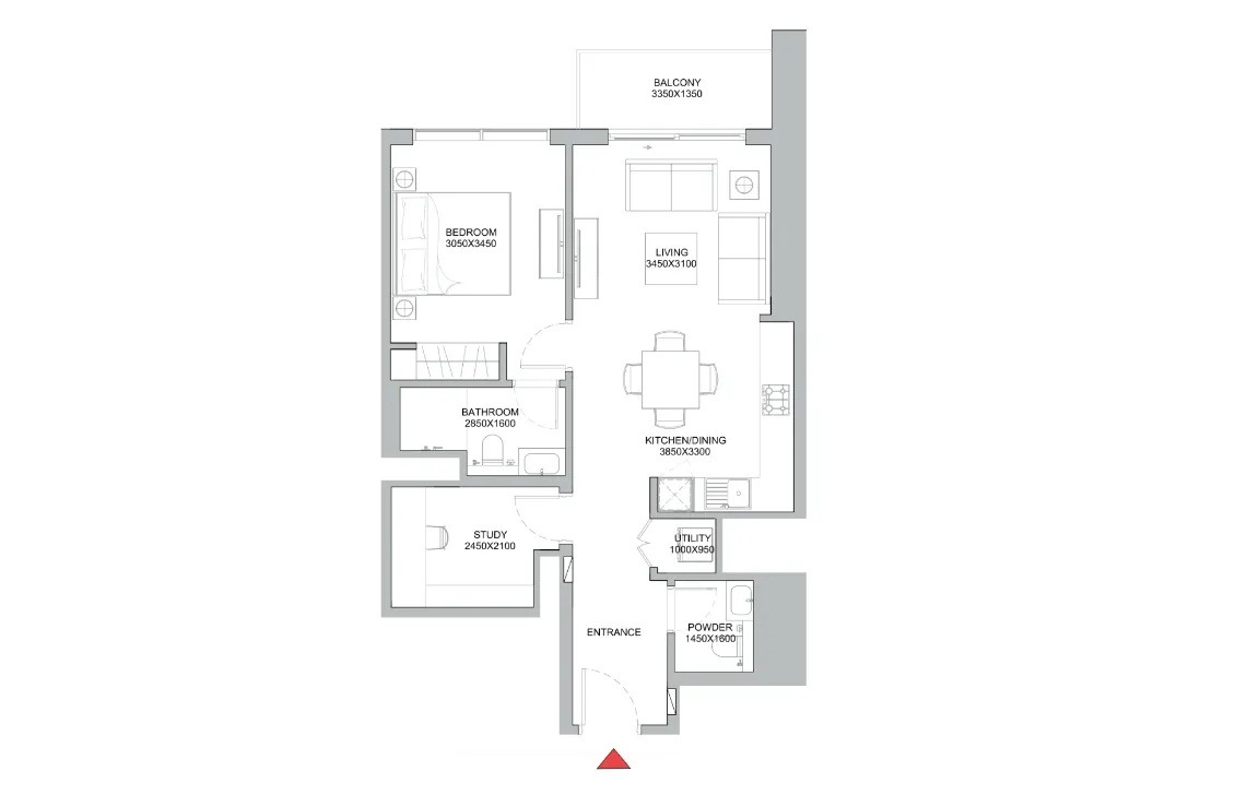 1.5 BEDROOM APARTMENT (TYPE C)