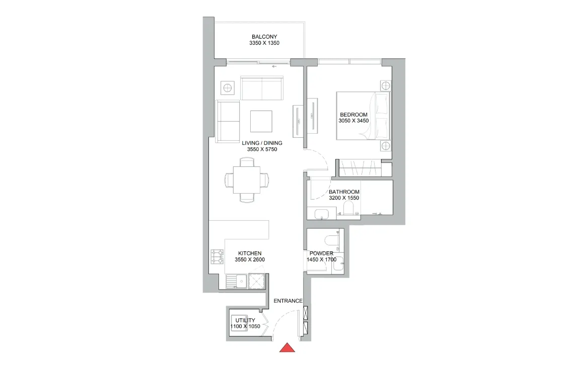 1 BEDROOM APARTMENT (TYPE D)
