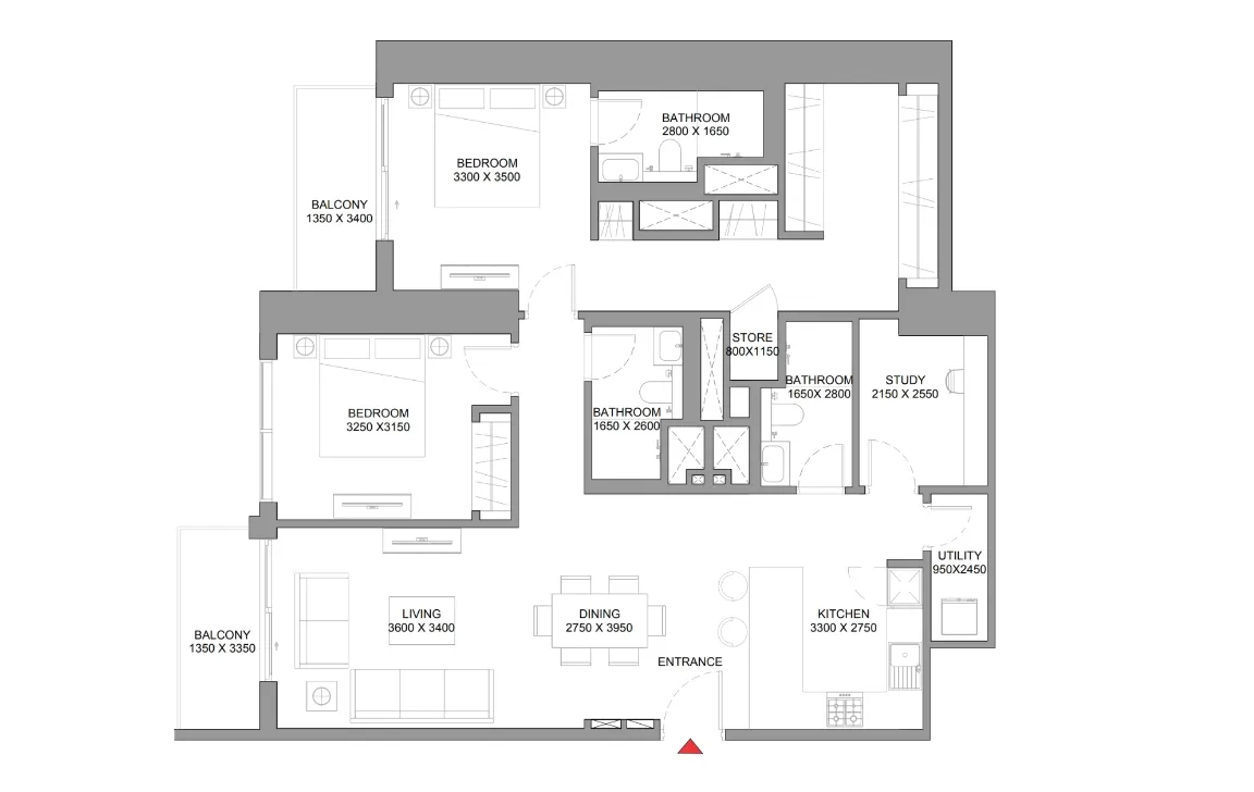 2.5 BEDROOM APARTMENT (TYPE A)