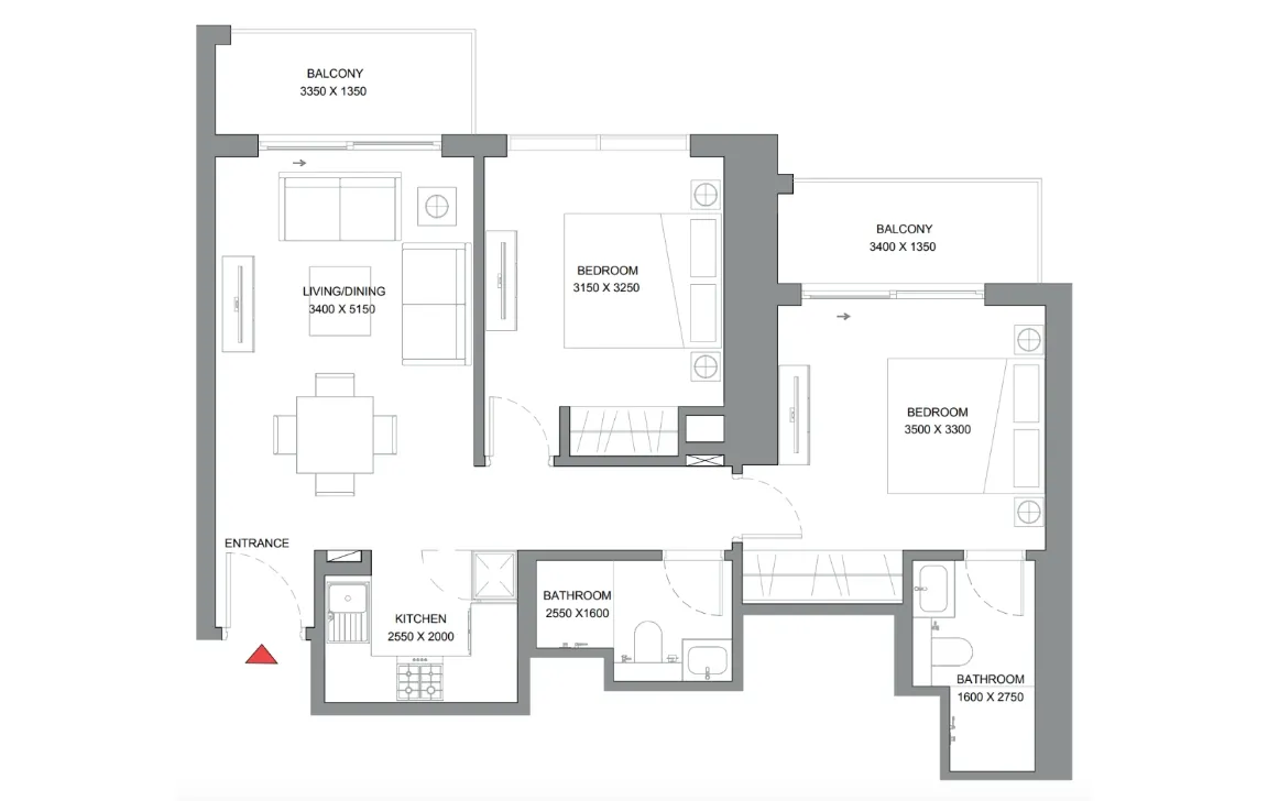 2 BEDROOM APARTMENT (TYPE B)