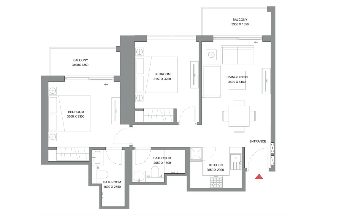 2 BEDROOM APARTMENT (TYPE C)