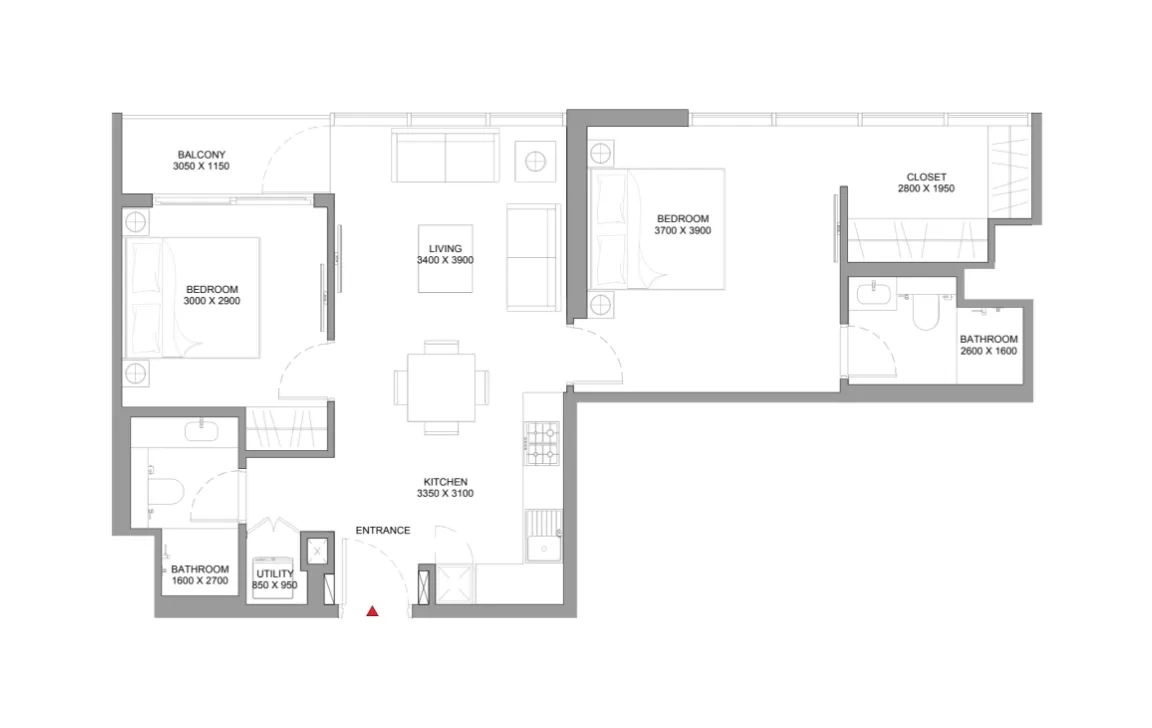 2 BEDROOM (TYPE C)