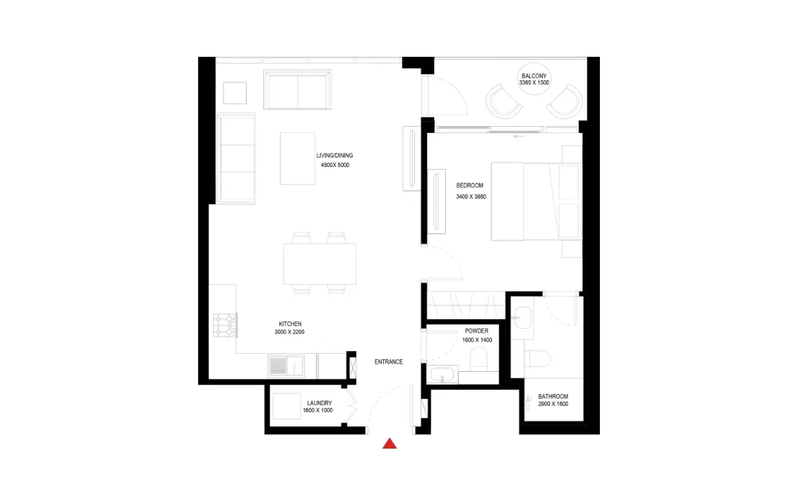 1 BEDROOM APARTMENT (TYPE C)