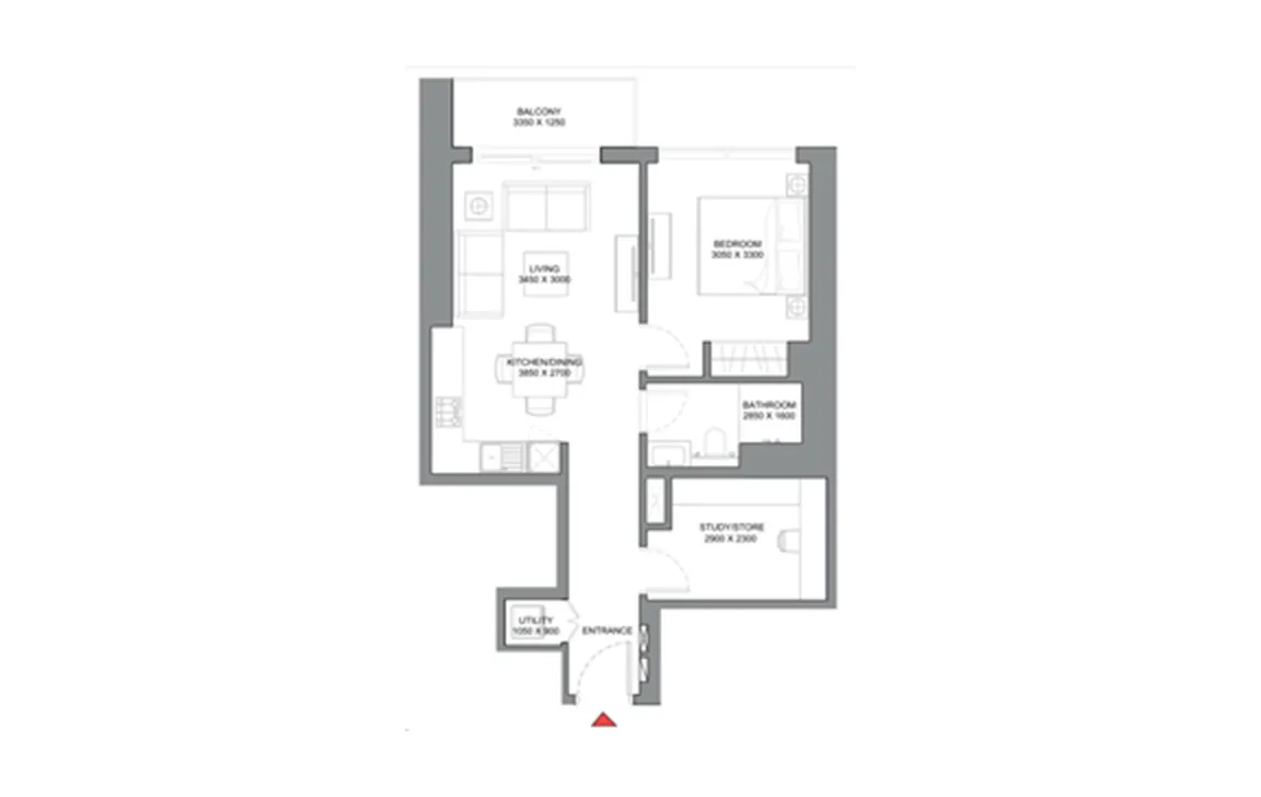 1.5 BEDROOM APARTMENT (TYPE D)