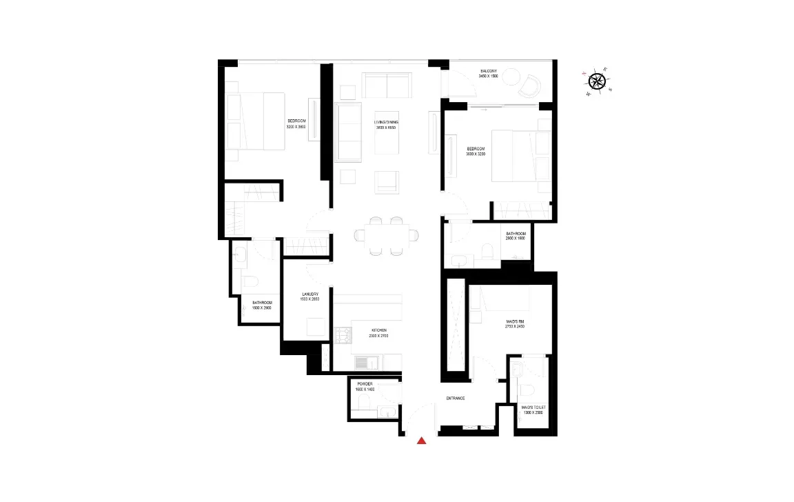 2 BEDROOM APARTMENT (TYPE F)