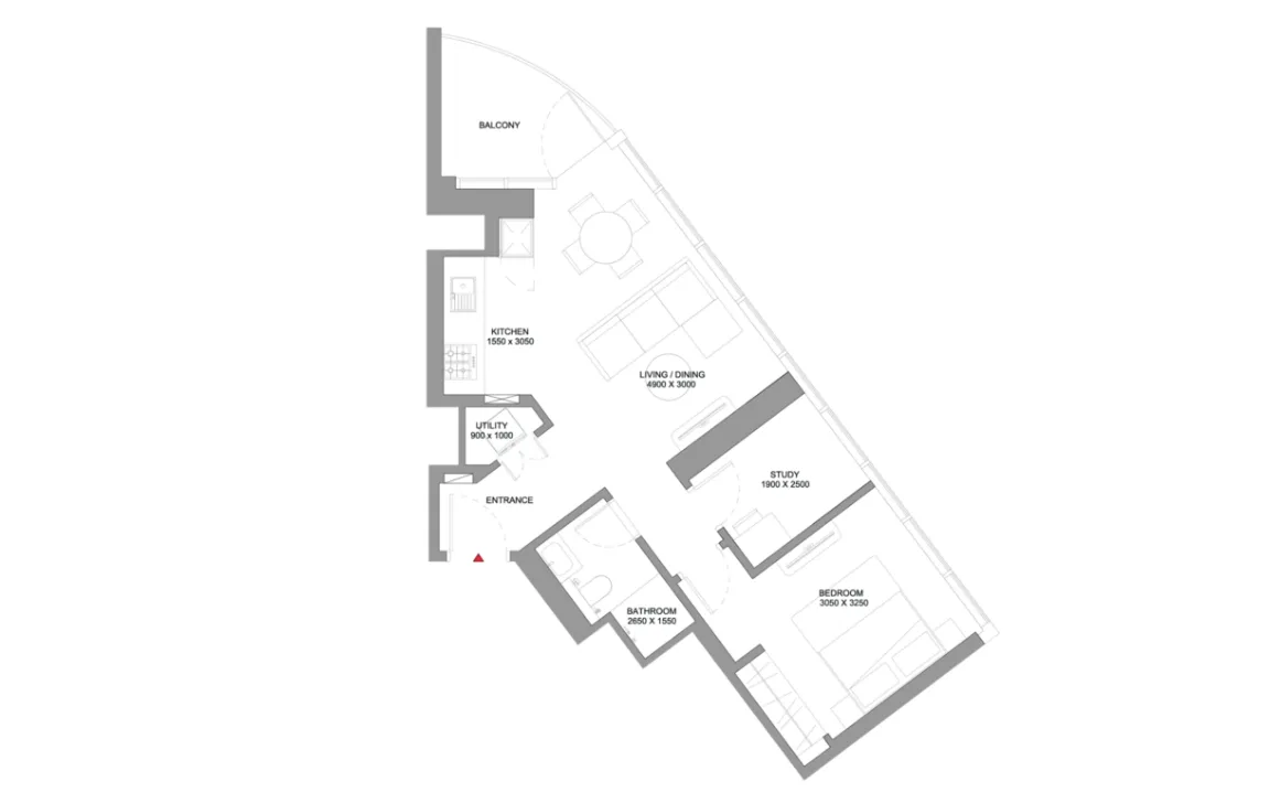 1.5 BEDROOM APARTMENT (TYPE A)