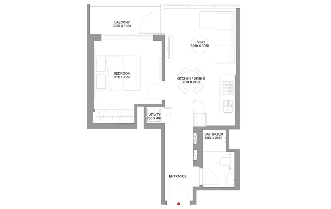 1 BEDROOM APARTMENT (TYPE A)