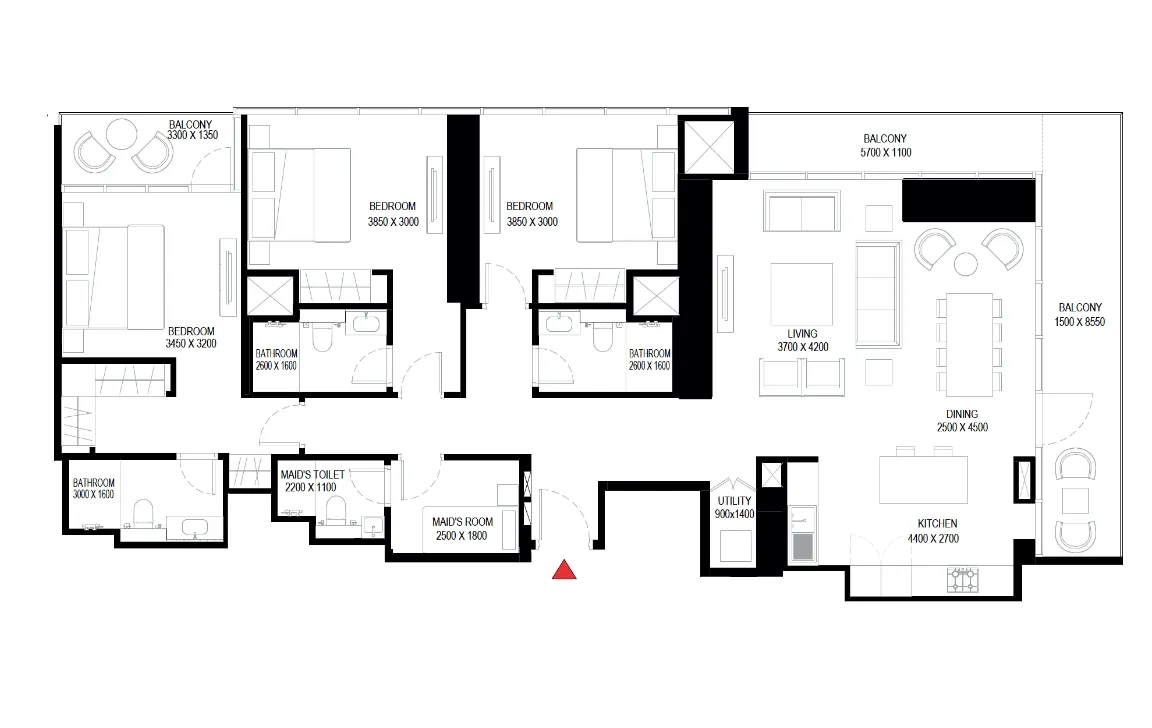 3 BEDROOM APARTMENT 