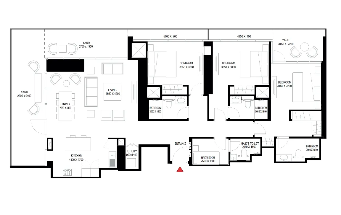 3 BEDROOM APARTMENT (TYPE E)