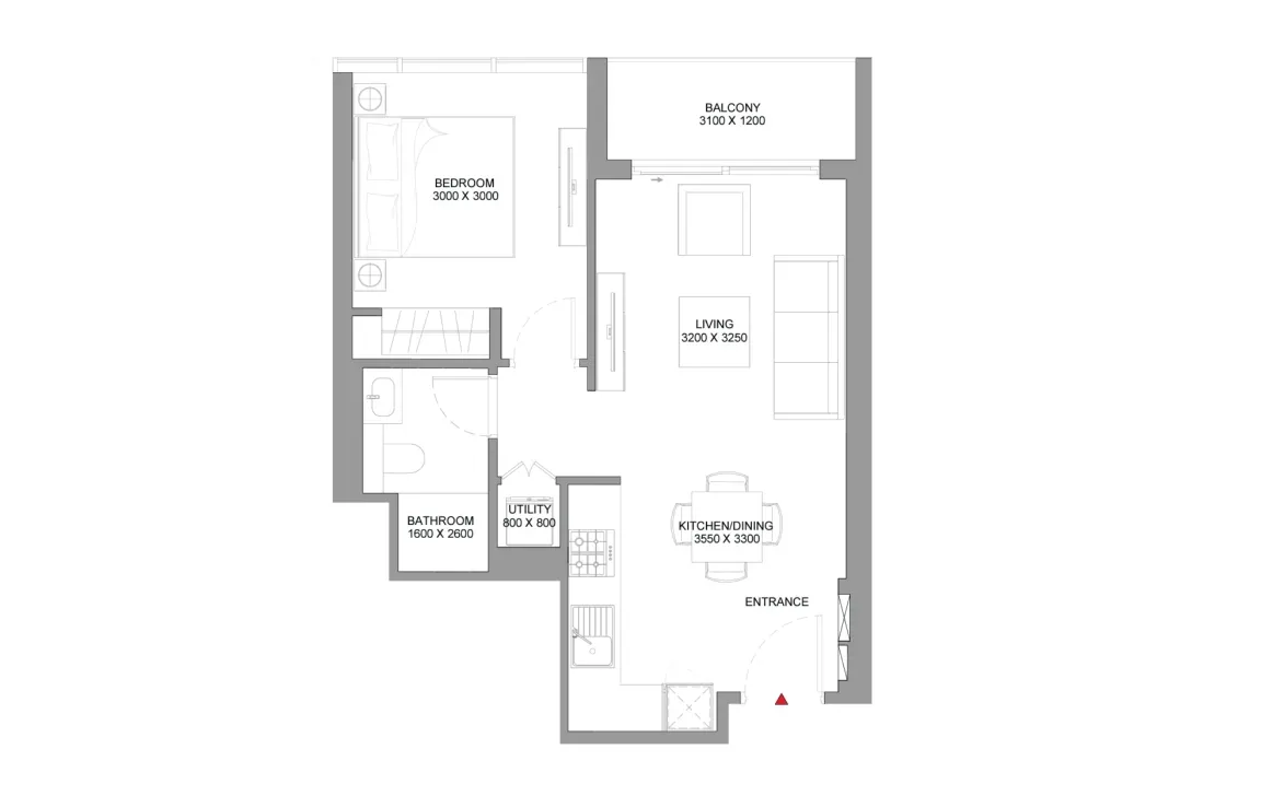 1 BEDROOM (TYPE A)
