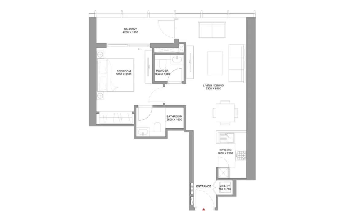 1 BEDROOM APARTMENT (TYPE B)