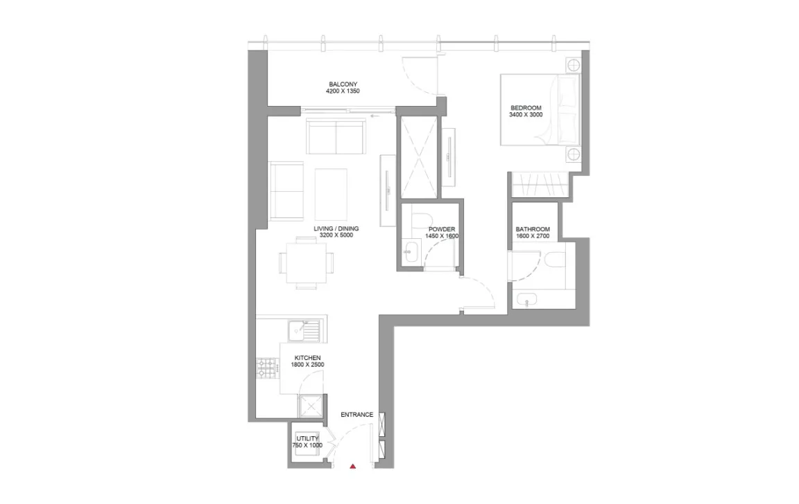 1 BEDROOM APARTMENT (TYPE C)