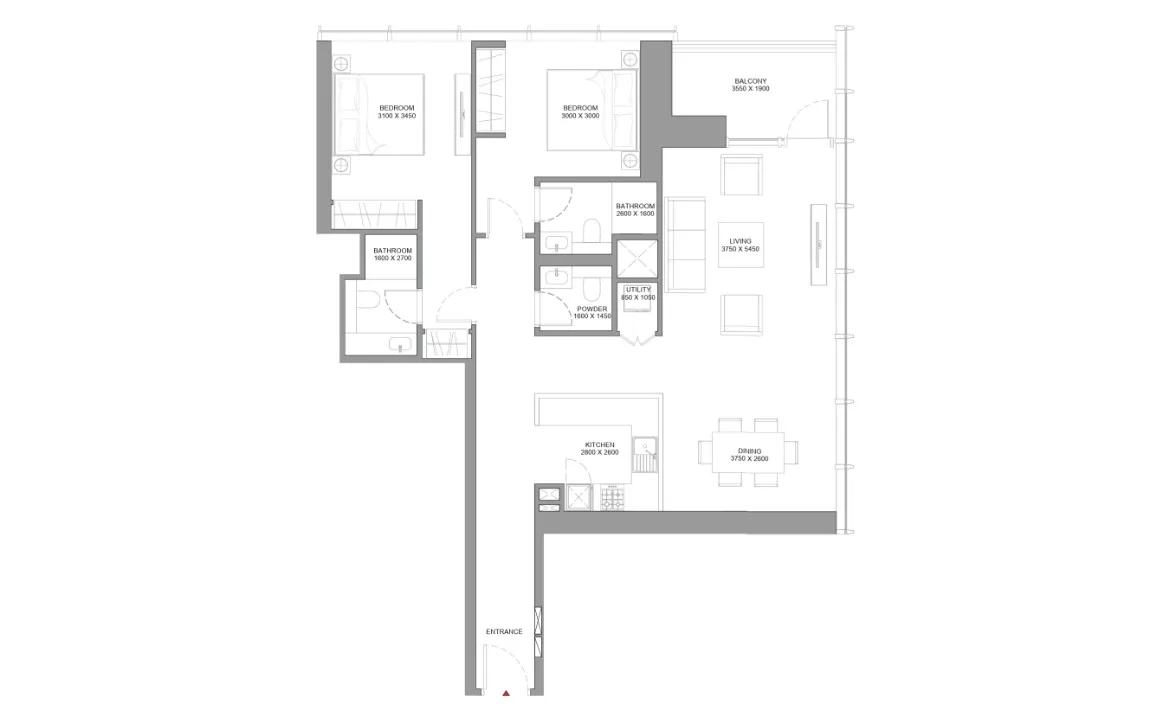 2 BEDROOM APARTMENT (TYPE C)