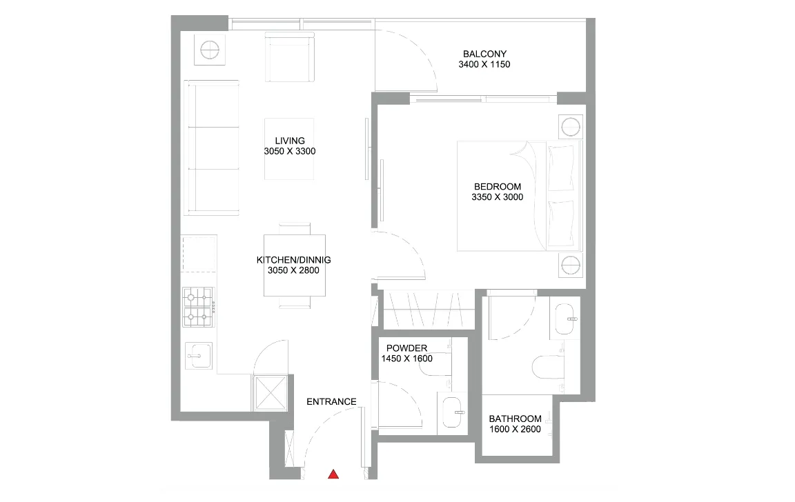 1 BEDROOM RESIDENCE (TYPE A)