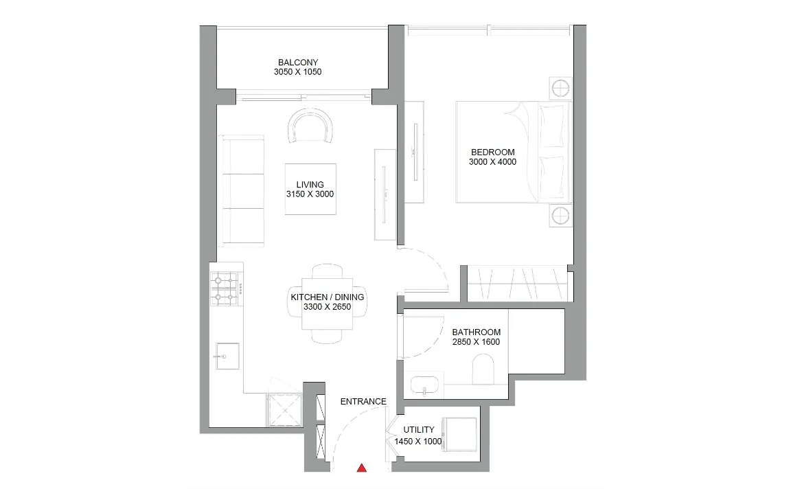 1 Bedroom Apartment (Type B)