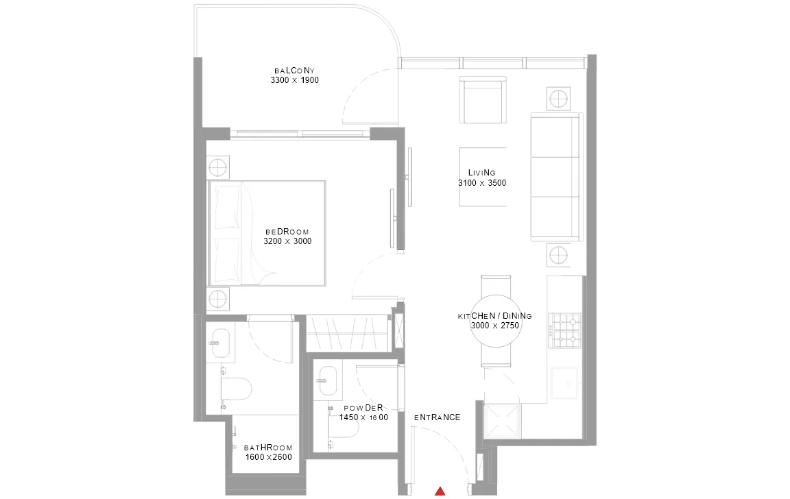 1 Bedroom Apartment (Type B)