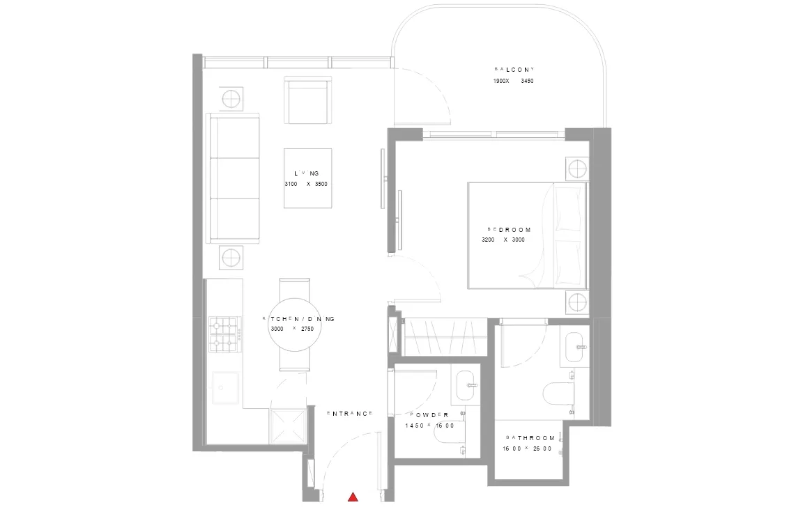 1 Bedroom Apartment (Type c)