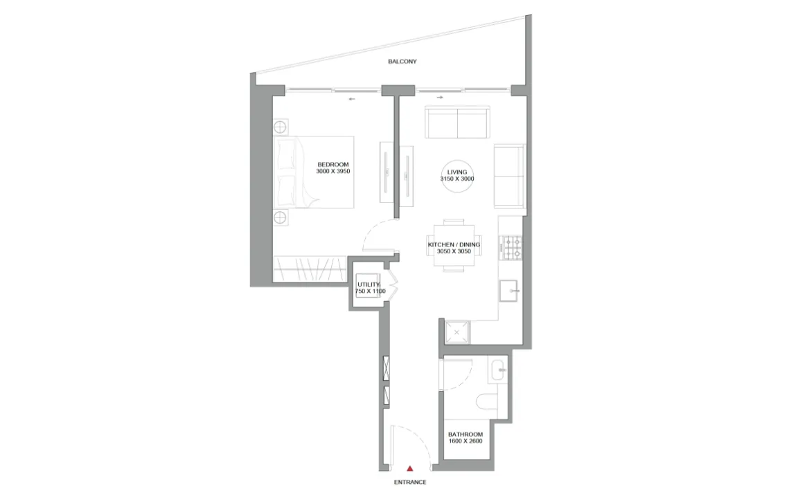 1 Bedroom Apartment (Type C)