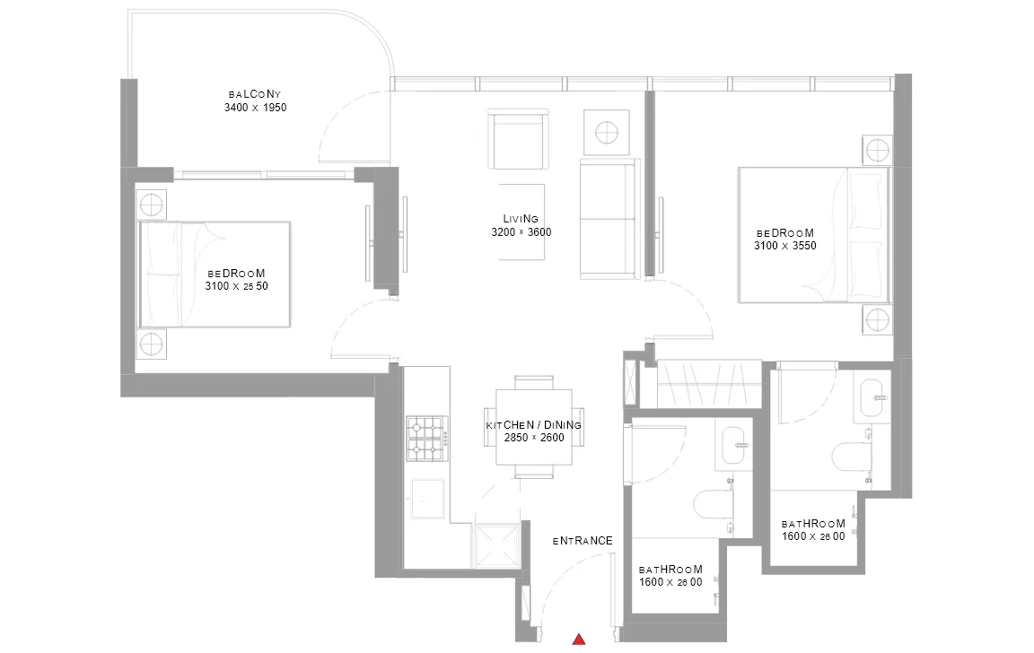 2 Bedroom Apartment (Type B)