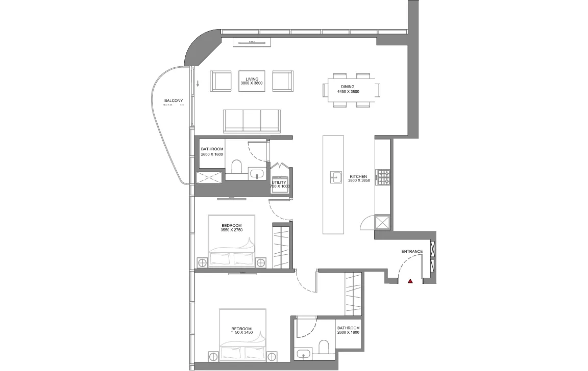 2 BEDROOM (TYPE C)