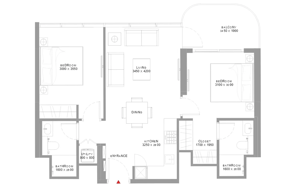 2 Bedroom Apartment (Type C)