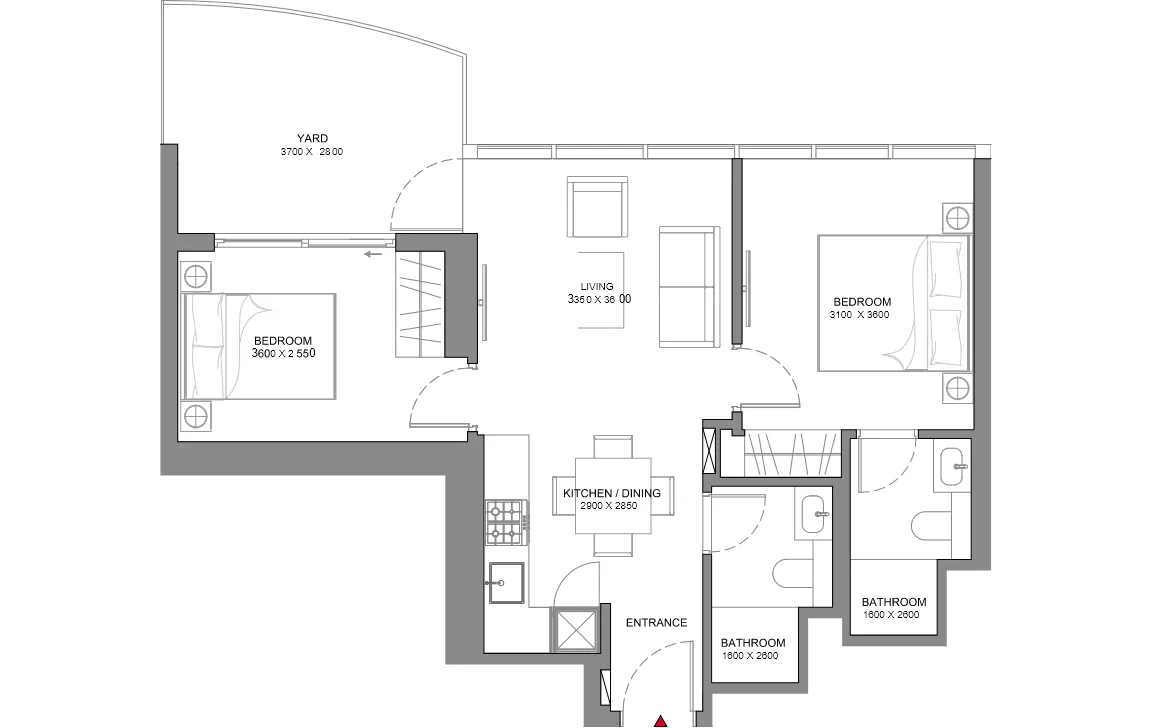 2 BEDROOM (TYPE D)