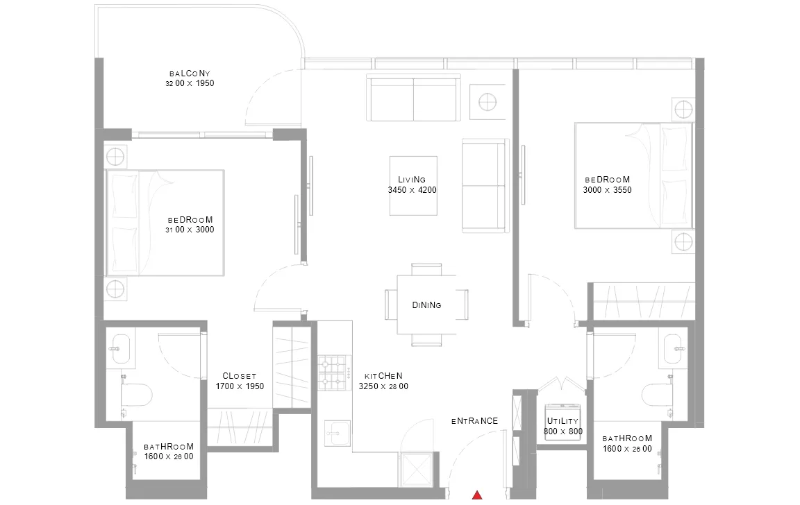 2 Bedroom Apartment (Type D)