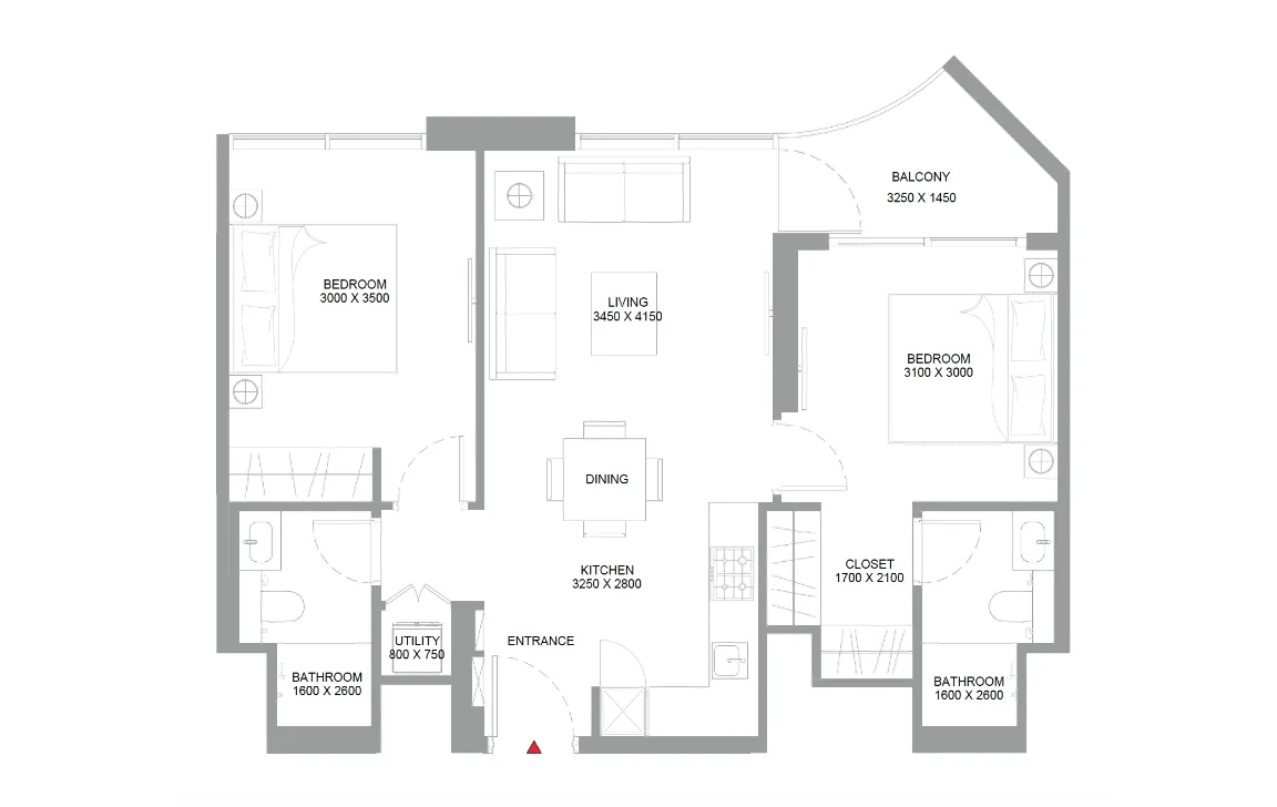 2 BEDROOM (TYPE B)