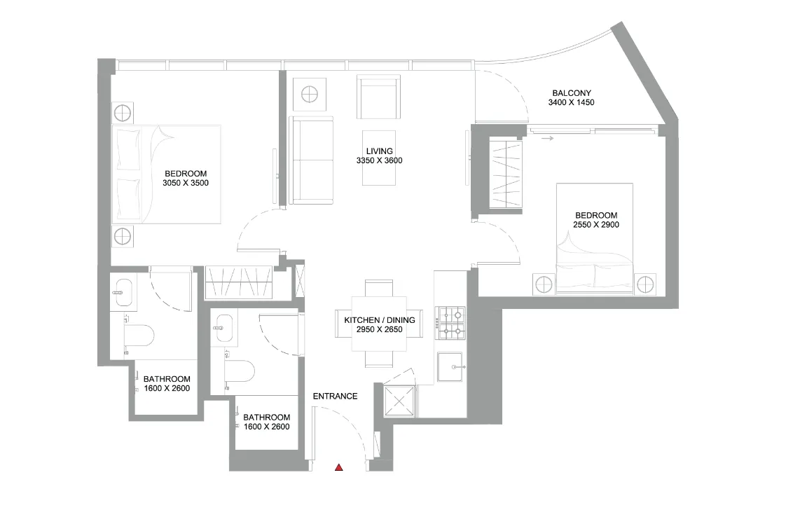 2 BEDROOM (TYPE B)