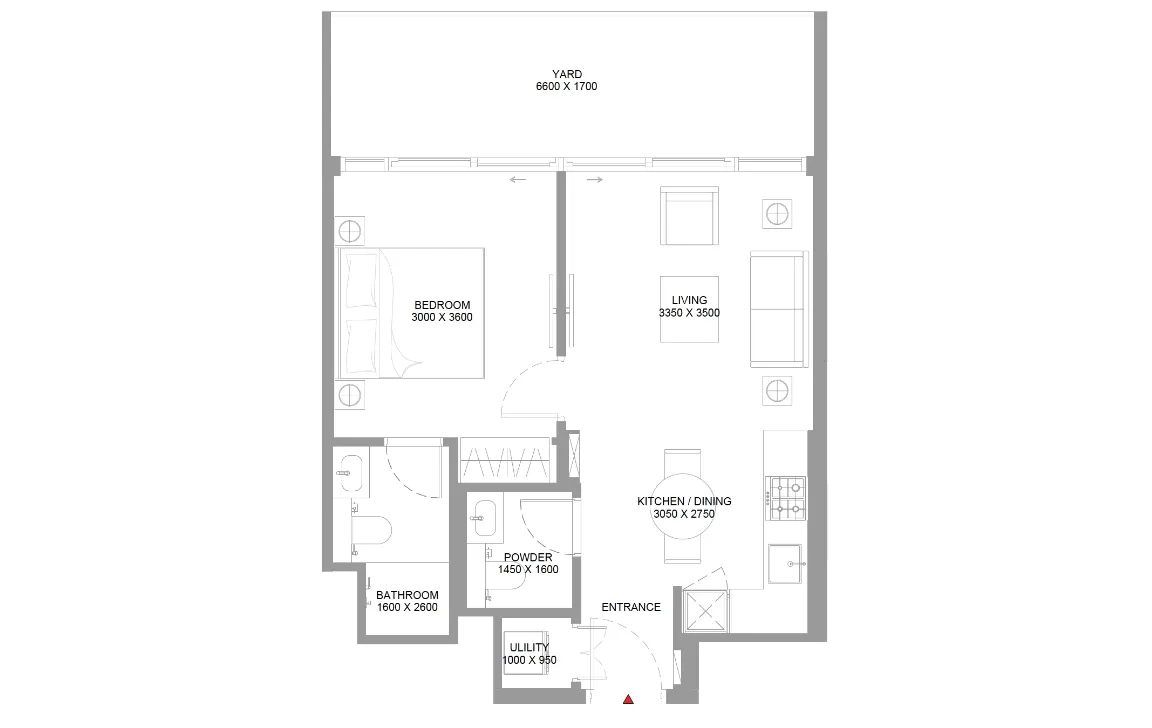 1 BEDROOM (TYPE C)