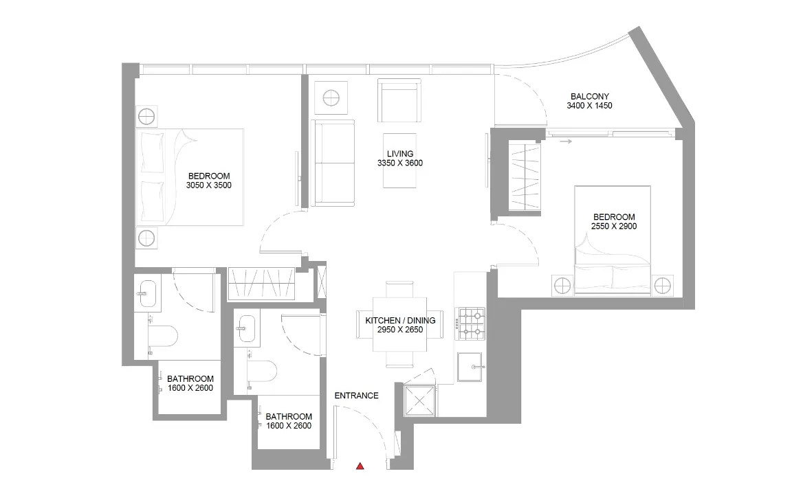 2 BEDROOM (TYPE B)
