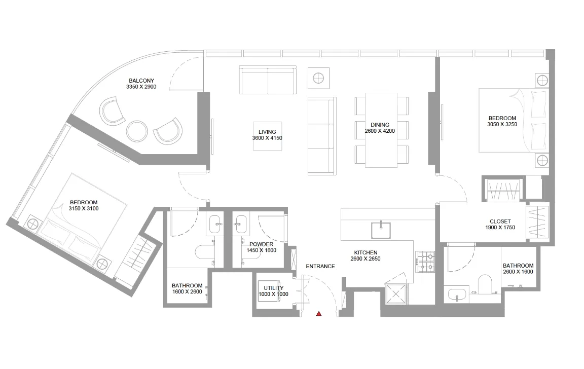 2 BEDROOM (TYPE D)