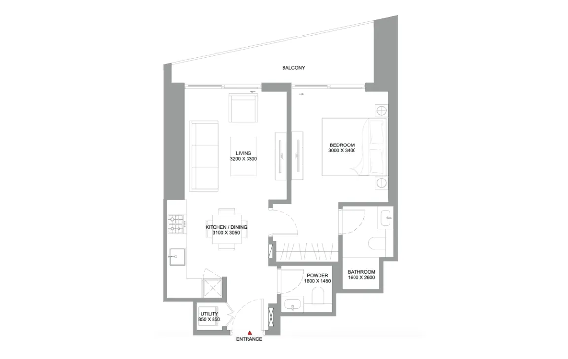 1 Bedroom Apartment (Type B)