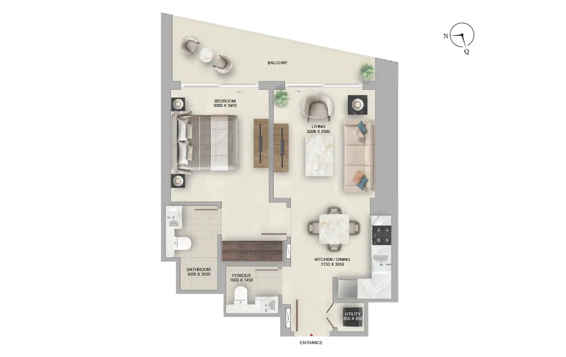 1 Bedroom Apartment (Type B)