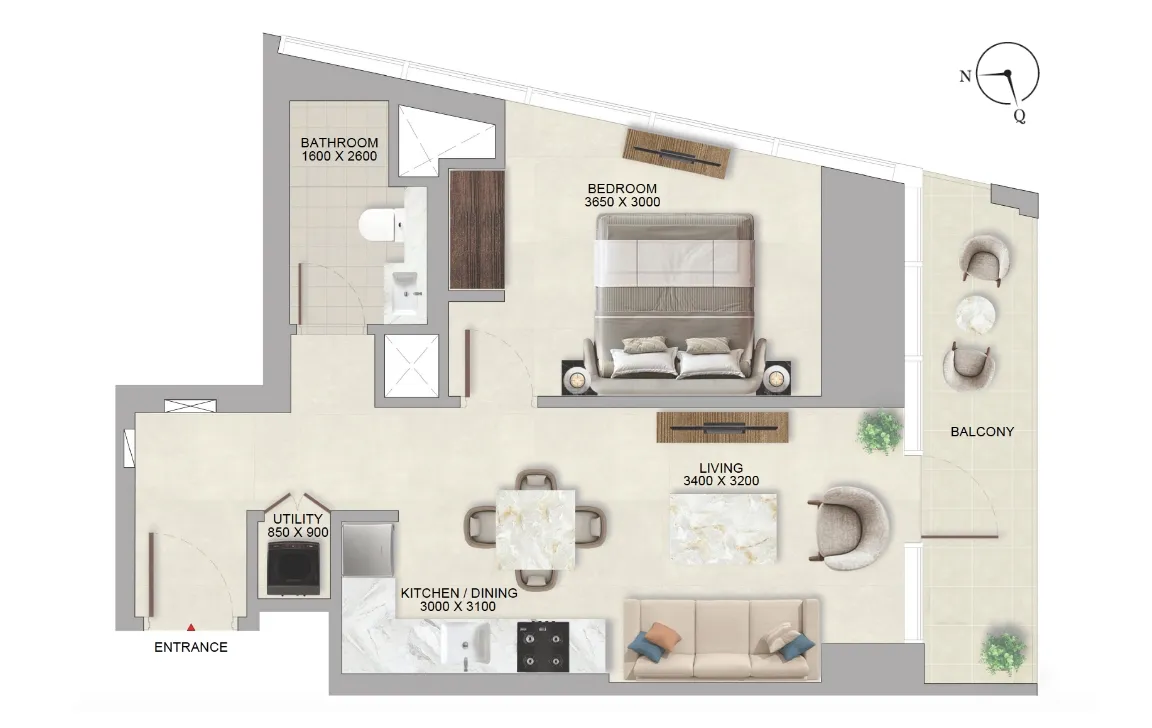 1 Bedroom Apartment (Type C)