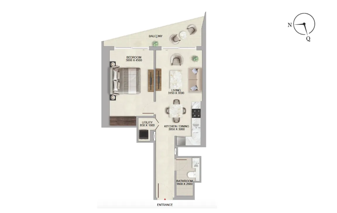 1 Bedroom Apartment (Type D)