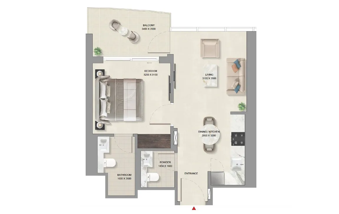 1 BEDROOM RESIDENCE (TYPE A)