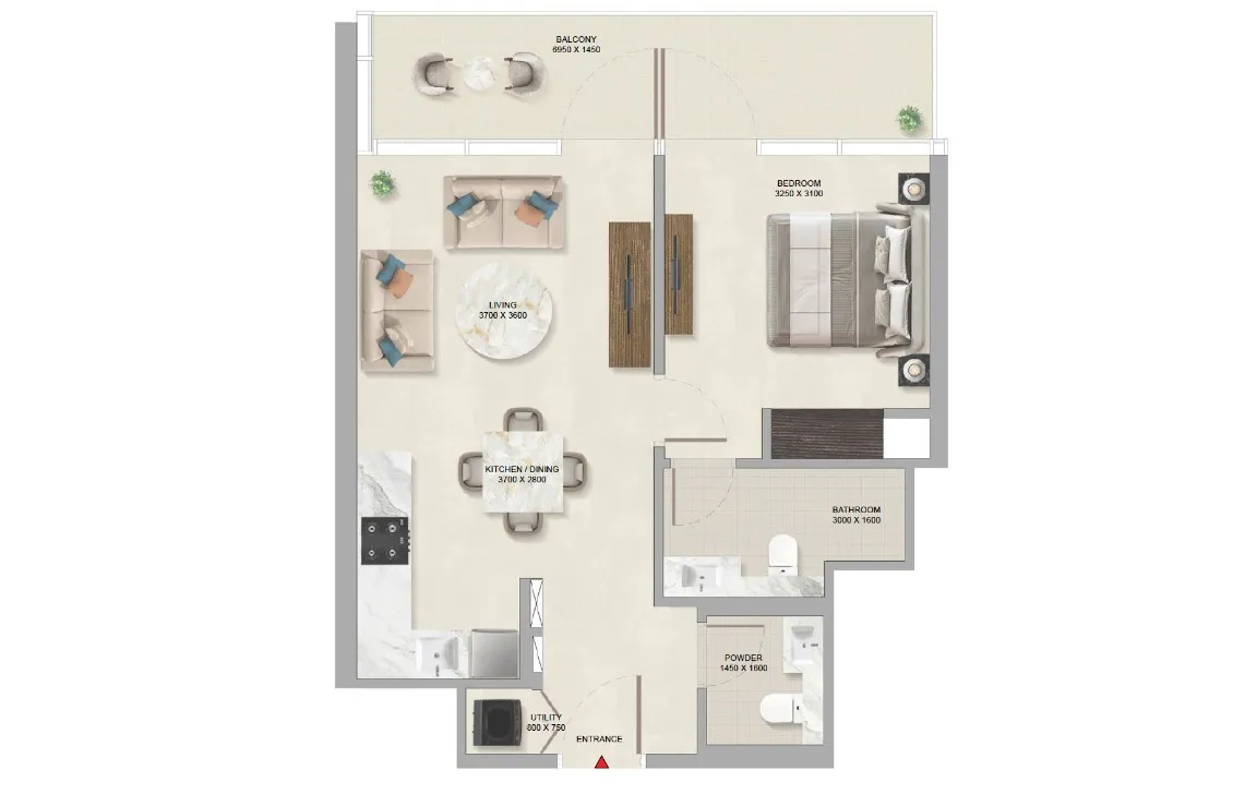 1 Bedroom Apartment (Type C)