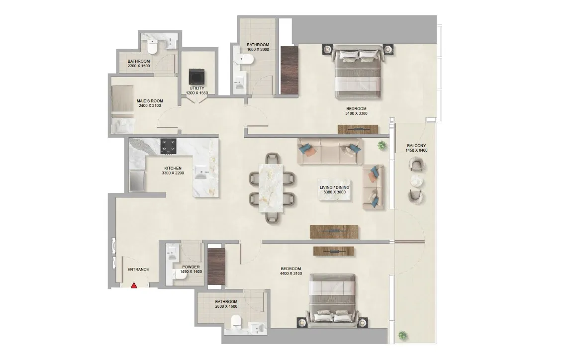 2 Bedroom Apartment (Type A)