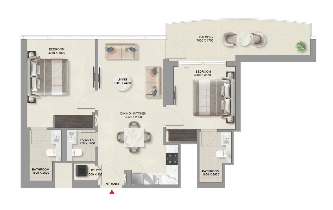 2 BEDROOM (TYPE B)