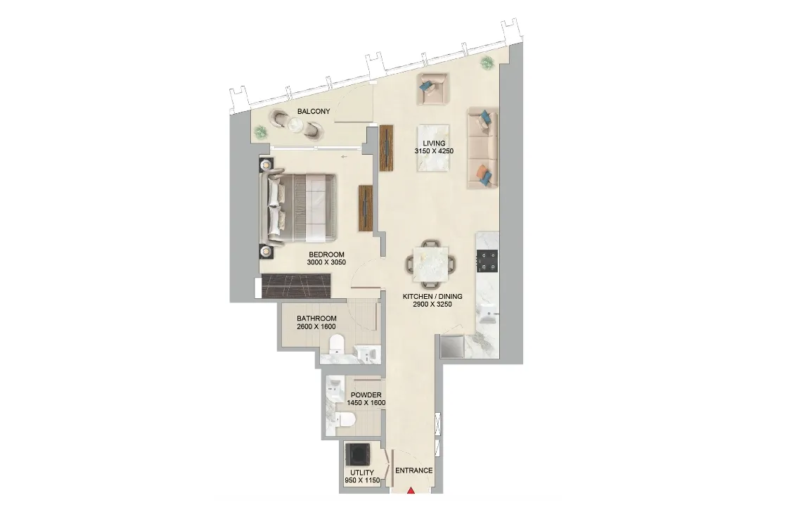 1 Bedroom Apartmen