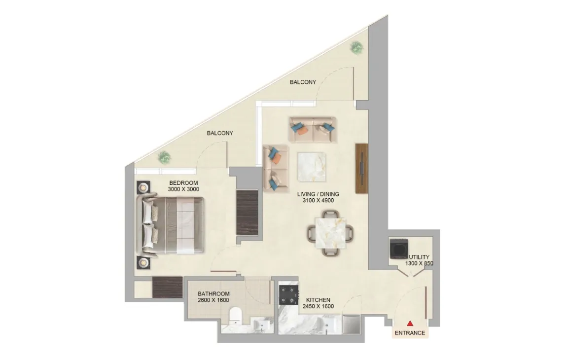 1 Bedroom Apartment (Type C)