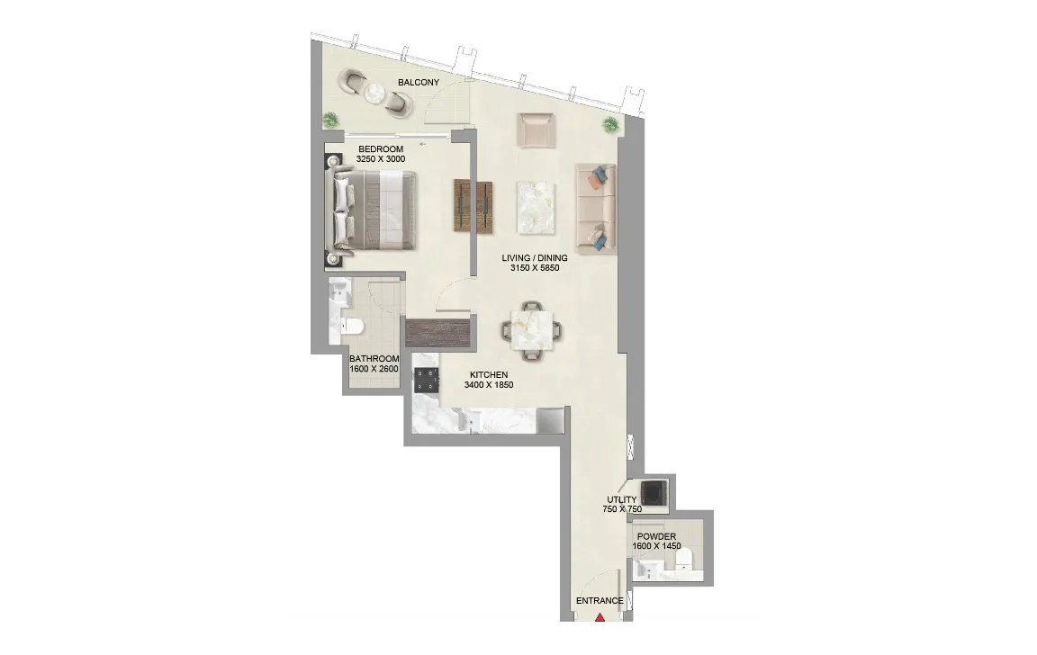 1 Bedroom Apartment (Type D)