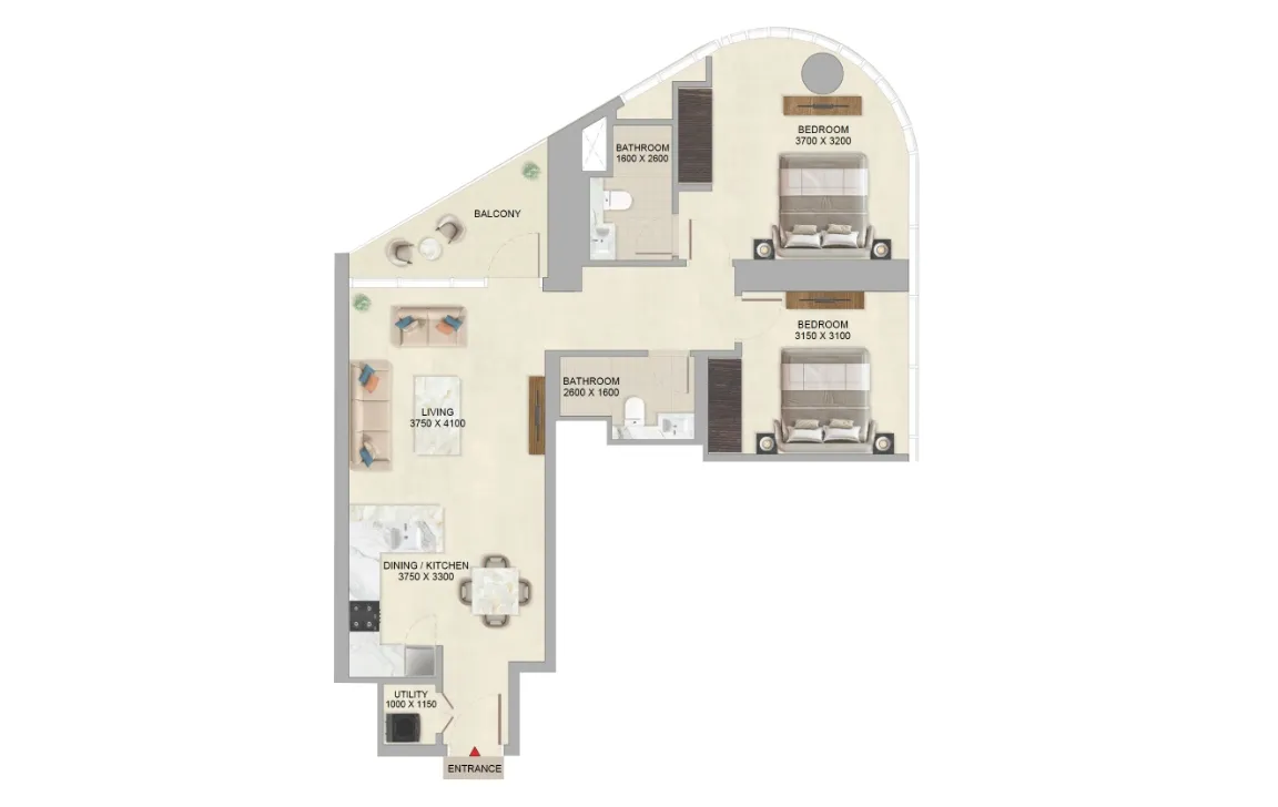 2 Bedroom Apartment (Type A)