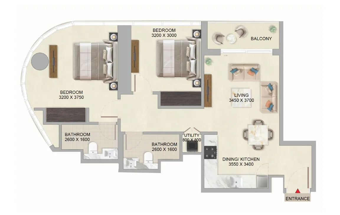 2 Bedroom Apartment (Type C)