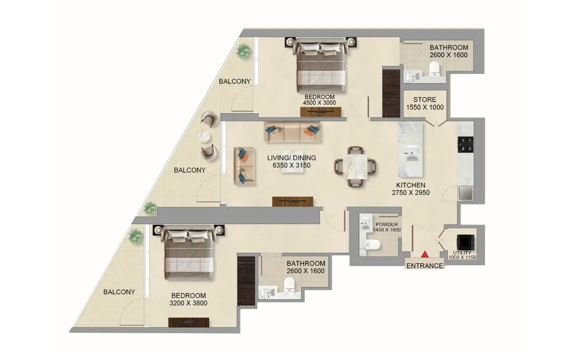 2 Bedroom Apartment (Type D)