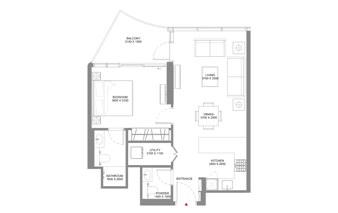 1 Bedroom Apartment (Type D)