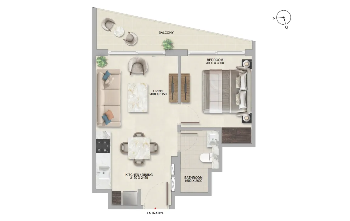 1 Bedroom Apartment (Type A)