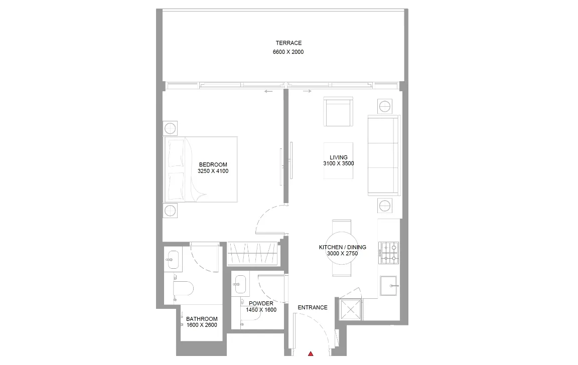 1 BEDROOM (TYPE B)